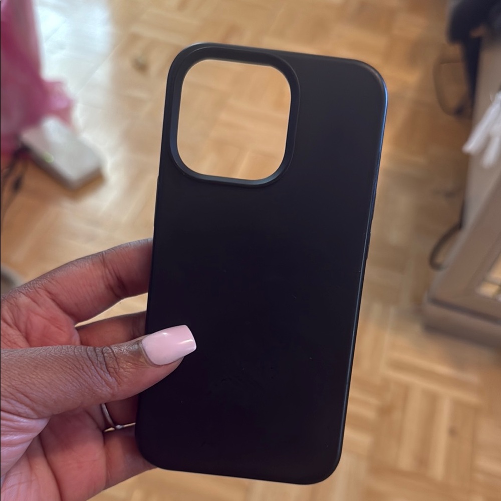 Black Phone silicone Case- iPhone 13 Pro